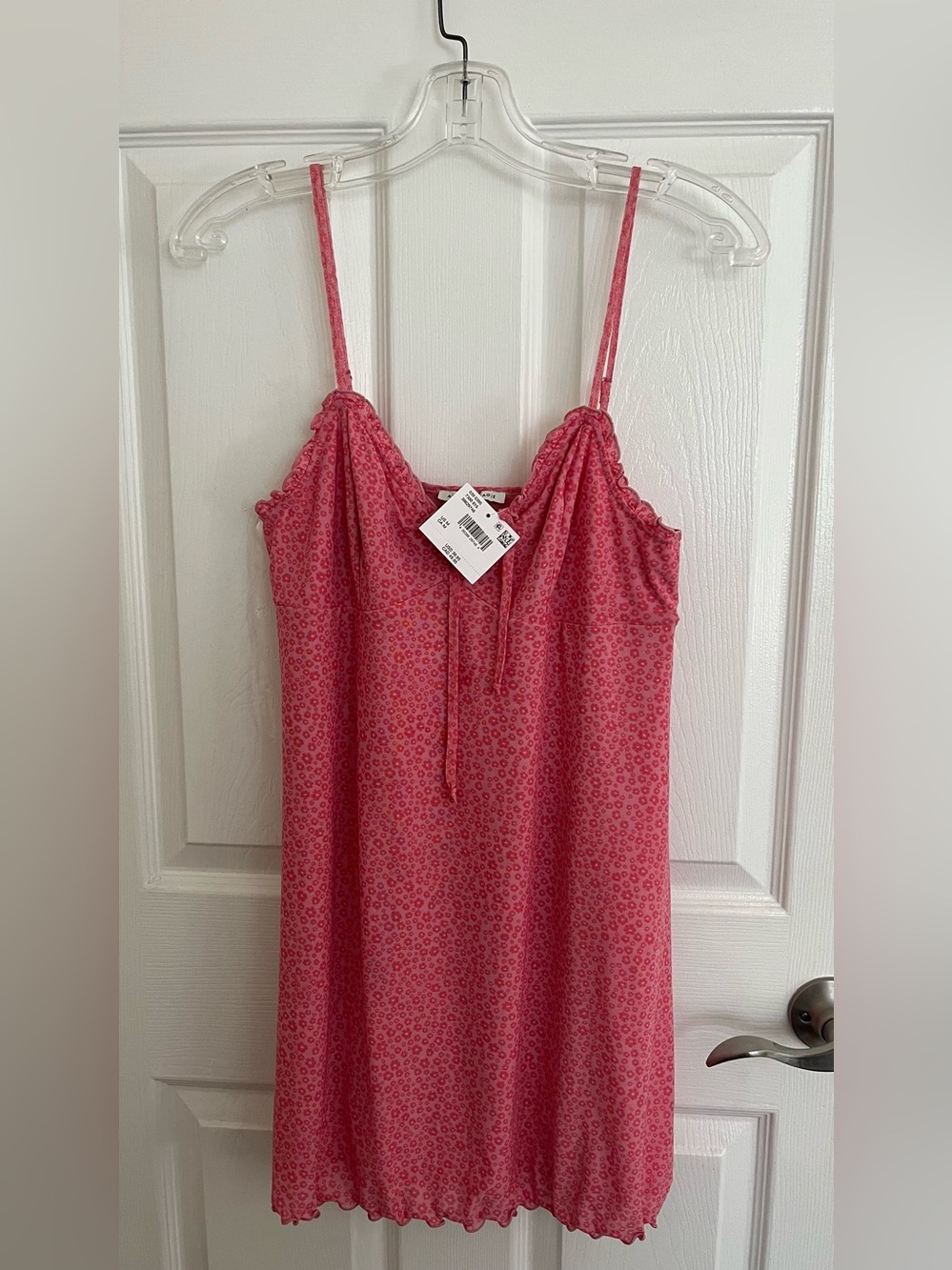 American Eagle Outfitters Pink Floral Mini Slip Dress